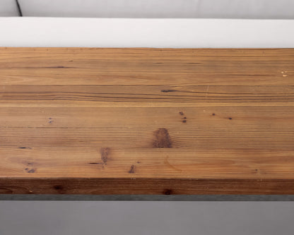 Reclaimed Wood Console with Chrome Base