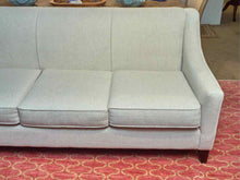 Bassett Ivory Upholstered 3 Cushion Slope Arm  Sofa