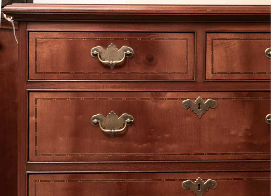 Hickory Chair Mahogany 9 Drawer Triple Dresser with 9 Drawers