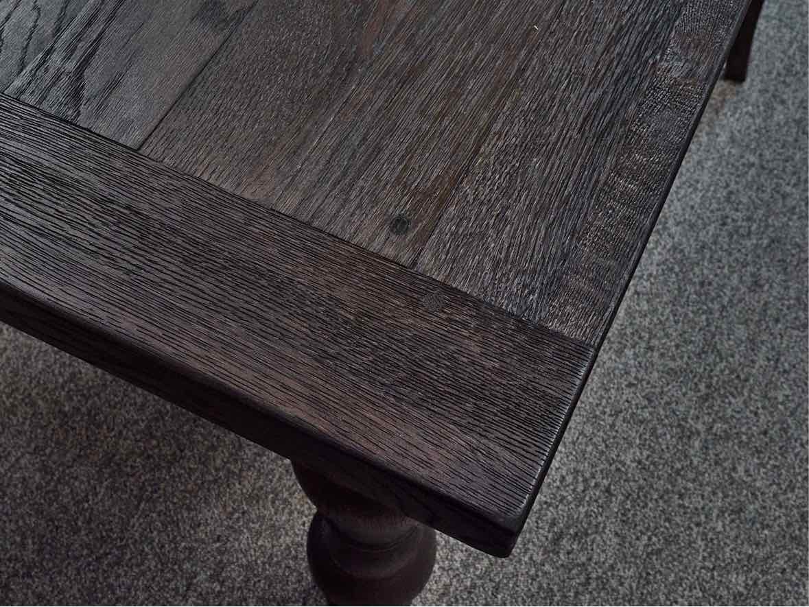 RH 19th C. Oak Baluster Dining Table & Set of 6 English Schoolhouse Side Chairs