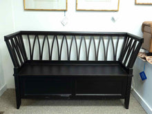 Highback Triangle Slatted Bench W/ Storage