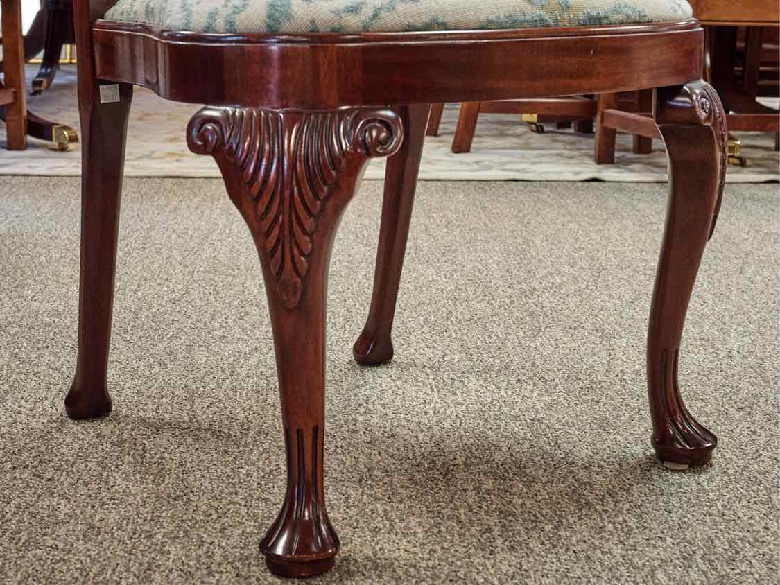 Set of Eight Baker Queen Anne Mahogany Dining Chairs