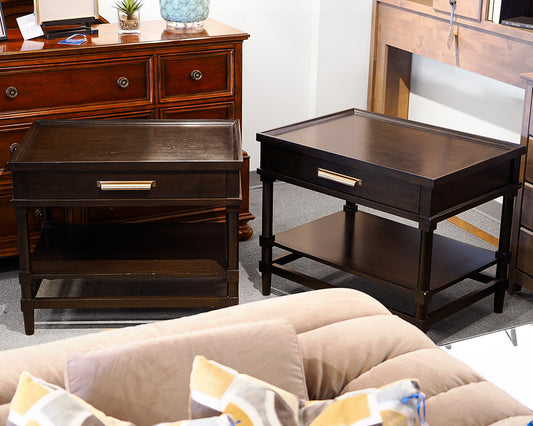 Pair of Espresso Side Tables