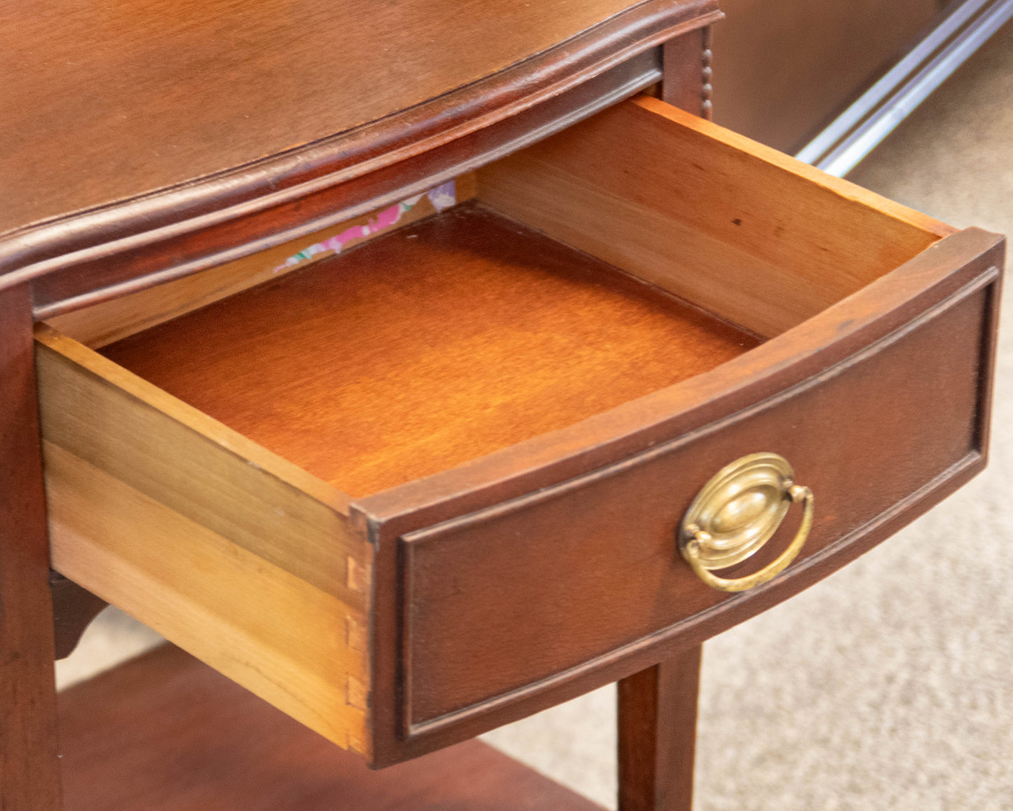 Solid Mahogany One Drawer Nightstand