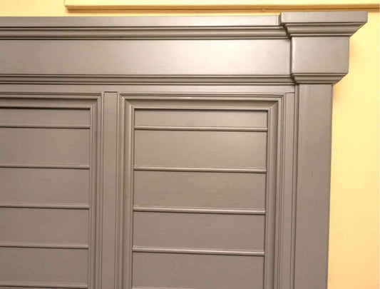 Folio 21 Furniture 'Hilton Head' Shutter In Grey Finish  King Bed