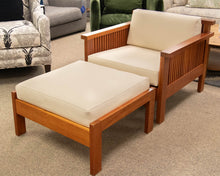 Charles Webb 'Richardson' Cherry Lounge Chair & Ottoman