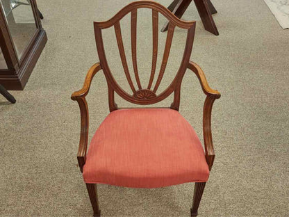 Pair of Baker Cherry Shield Back Dining Chairs