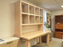 Custom Solid Limed Oak Two Piece Display Cabinet