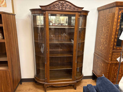 Antique Oak Display Cabinet