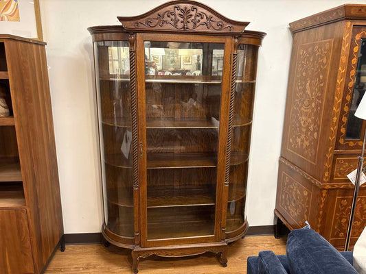 Antique Oak Display Cabinet