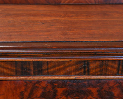 Mahogany 5 Drawer Chest on Chest with Brass Hepplewhite Handles