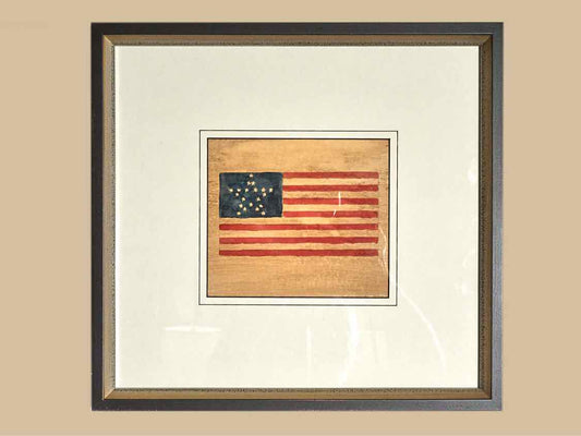 'American Flags VI'Art Print In Matt Black & Silver Accent Frame