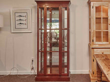 Ethan Allen  Mahogany 3 Glass Shelf Display Cabinet