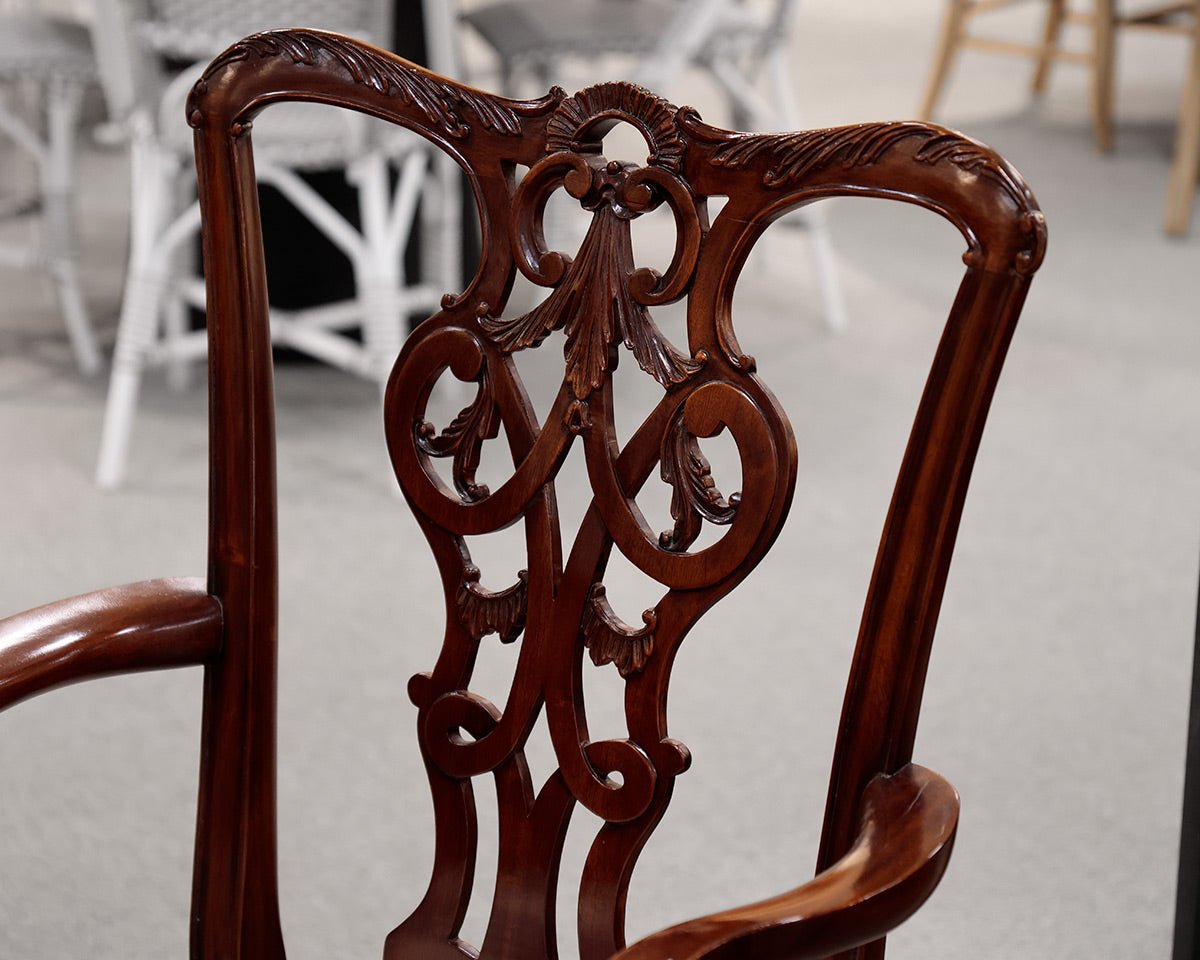 Set of 8 Henredon Chippendale Style Dining Chairs