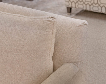 Pair of Lee Industries 'Natural Linen' Swivel Chairs