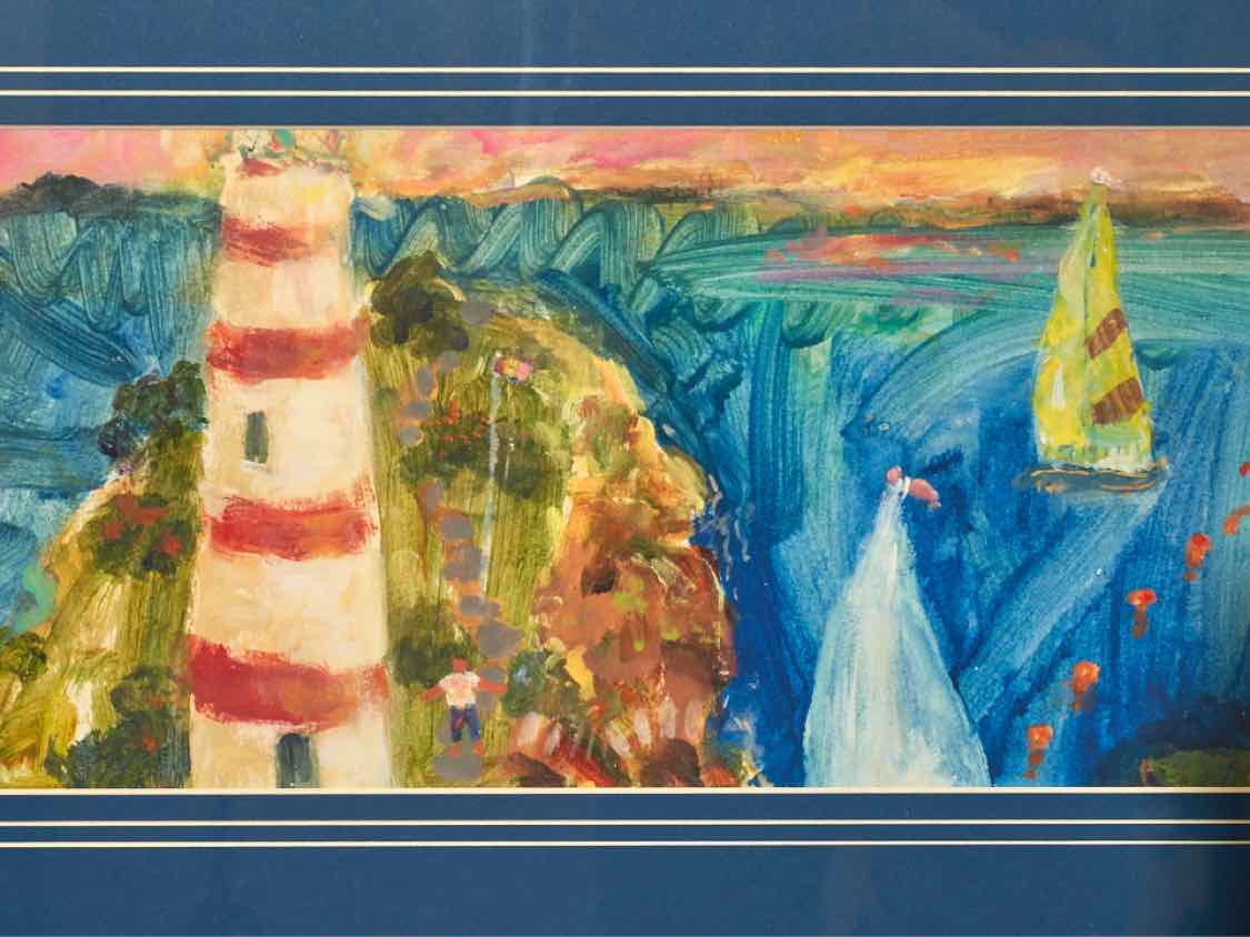 "Sitting On The Dock I" Framed Print