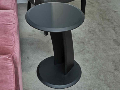 Black Finish Round Contemporary Accent Table