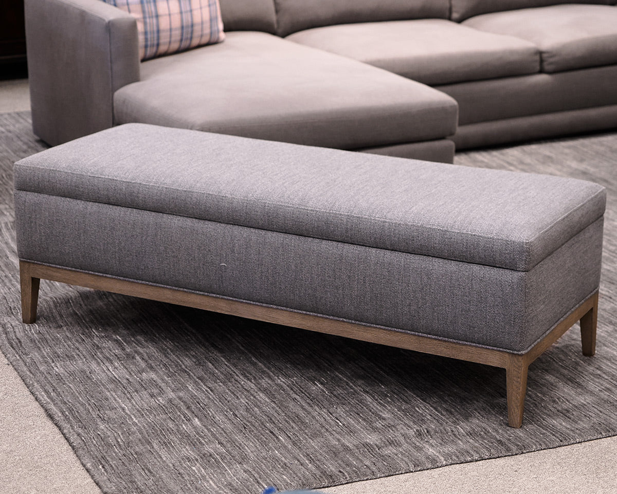 Restoration Hardware Upholstered Storage  Bench