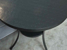 Pair Of Black Finish Metal Side Tables