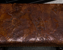 Pair of Leather Embossed Stools