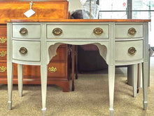 Two Tone Mahogany Five Drawer Console