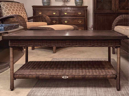 Set of Hampton Bay 'Beacon Park' 3 Season Wicker ,Sofa,Pair of Chairs & Ottoman