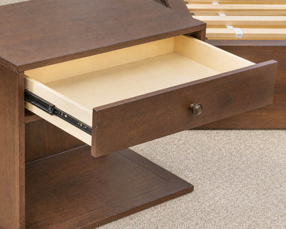 Crate & Barrel Hayden" Left" Pair Of  One Drawer Nightstands In Cocoa Finish