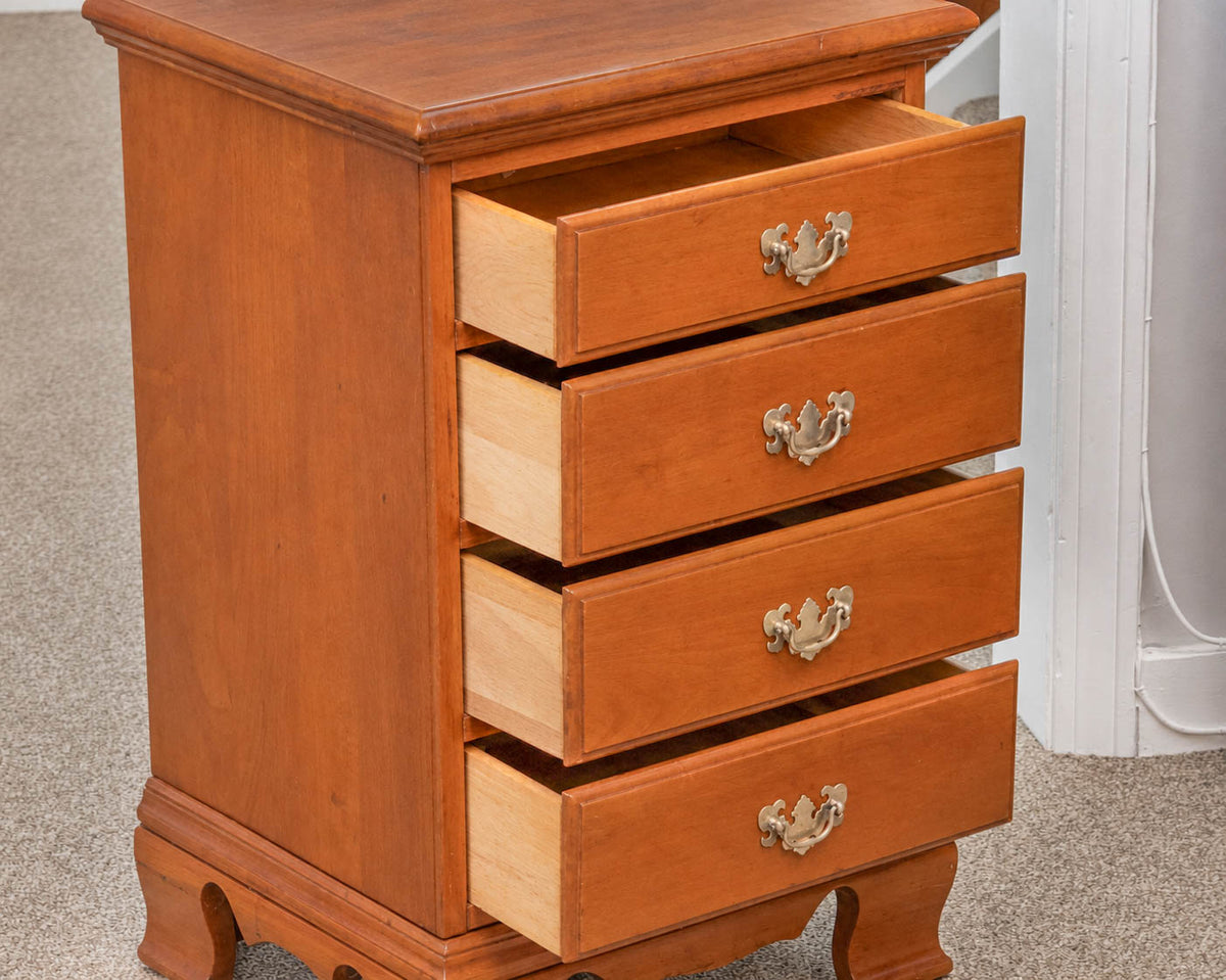 Mayflower Solid Rock Maple Four Drawer Nightstand