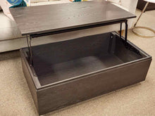 Crate & Barrel Lift Top Cocktail Table in Slate Grey Oak Finish