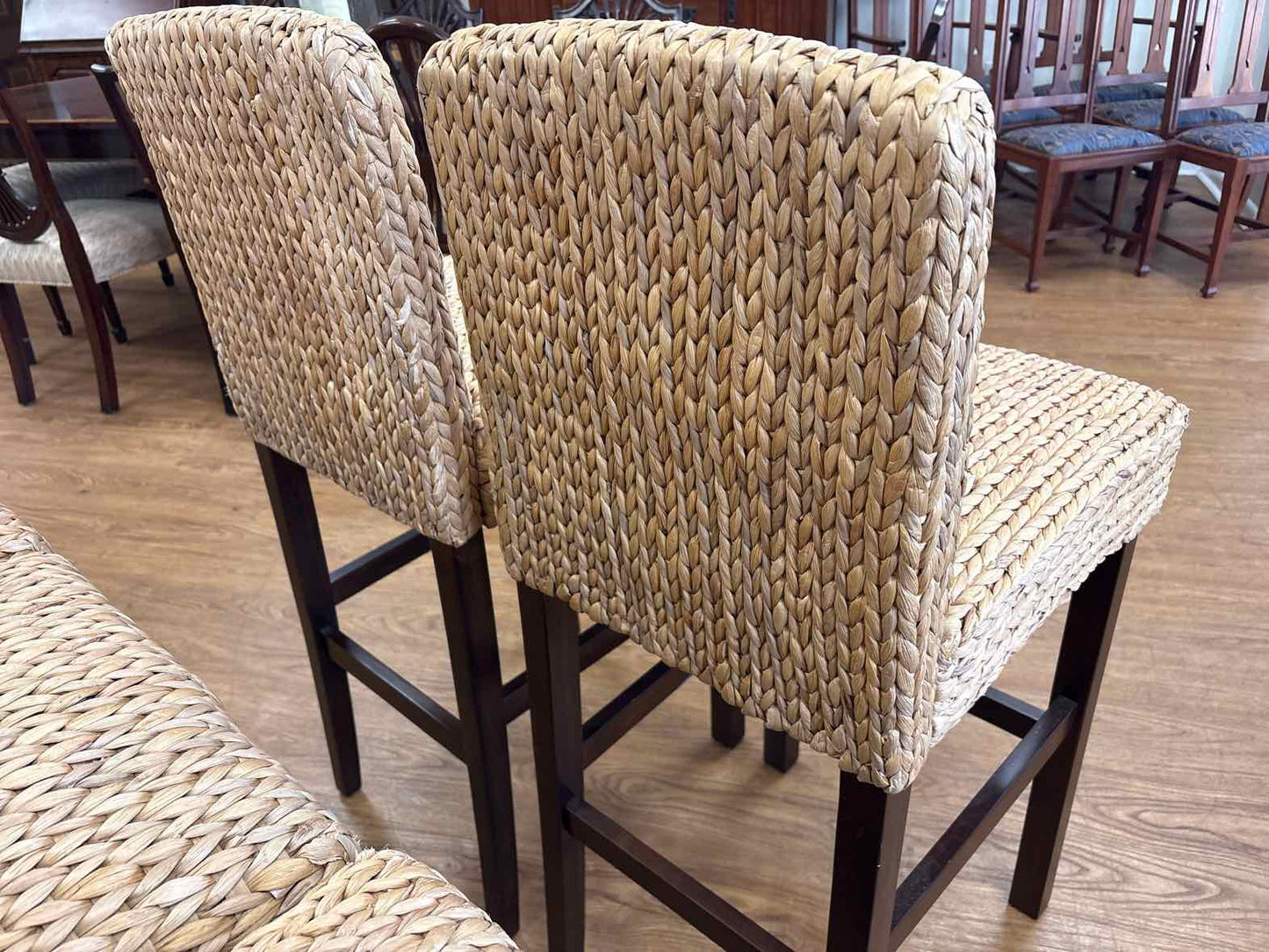 Set of 5 Seagrass Bar Stools