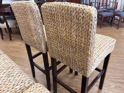 Set of 5 Seagrass Bar Stools