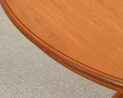 Saloom Pedestal Dining Table and (4) Chair Set in Solid Wood Cherry