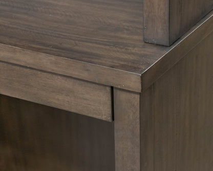 Liberty Furniture Desk with Barn Door Hutch in Rock Beatten Grey Finish