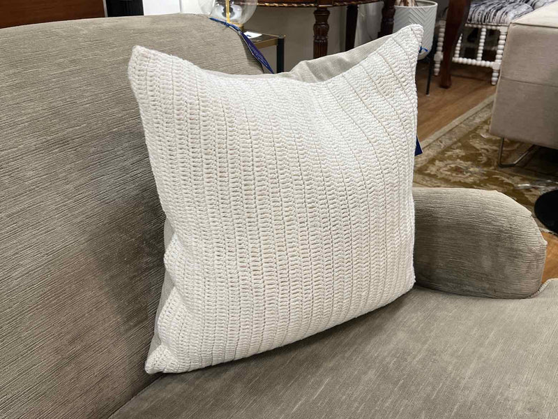 Ivory Crochet Accent Pillow