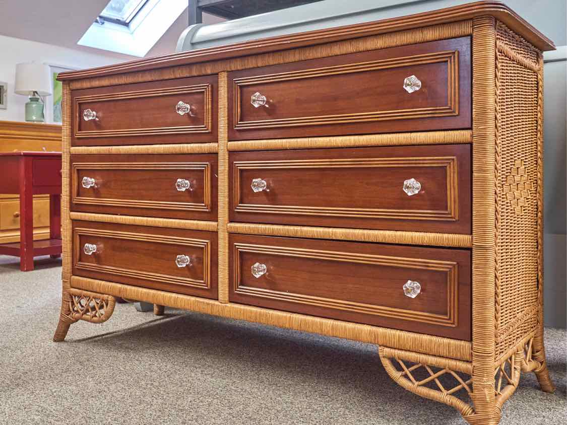 Lexington Henry Link Wicker Double Dresser