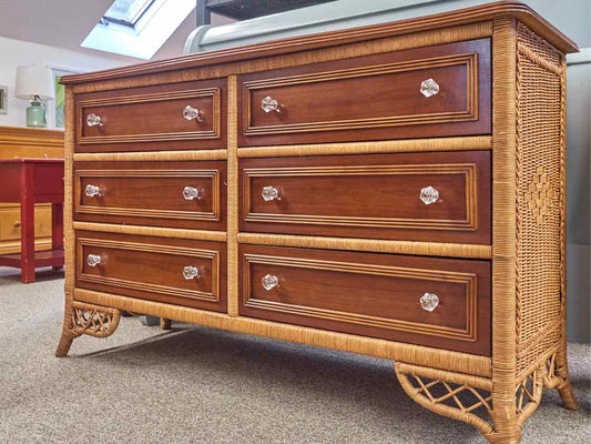 Lexington Henry Link Wicker Double Dresser