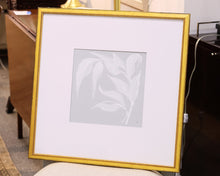 "Leaf Study II" Matted Print in Beaded Gold Frame