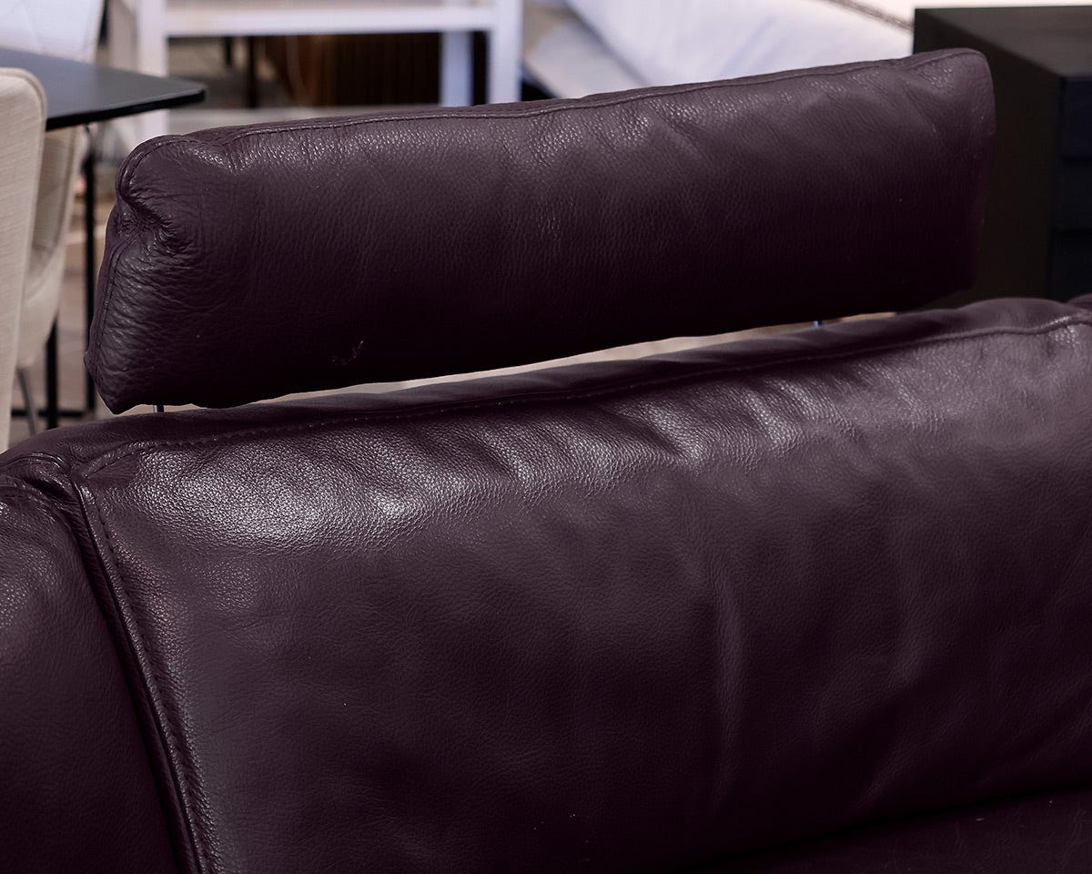 Roche Bobois Ox Blood Leather Circular Sectional