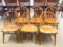 Set of 6 Nichols & Stone 'Claud Bunyard' Windsor Oak Dining Chairs