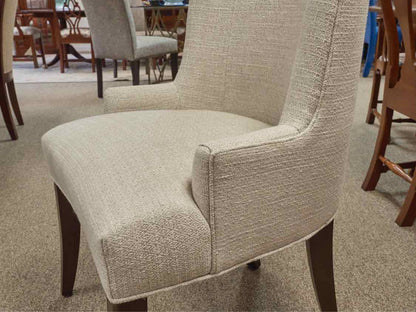 Pair of Host & Hostess Chairs in Gray Tweed