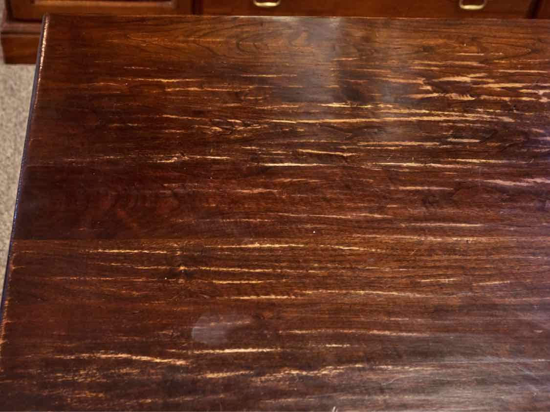 Maple Dining Table with Dark Distressed Finish & (2 )17.5 Leaves