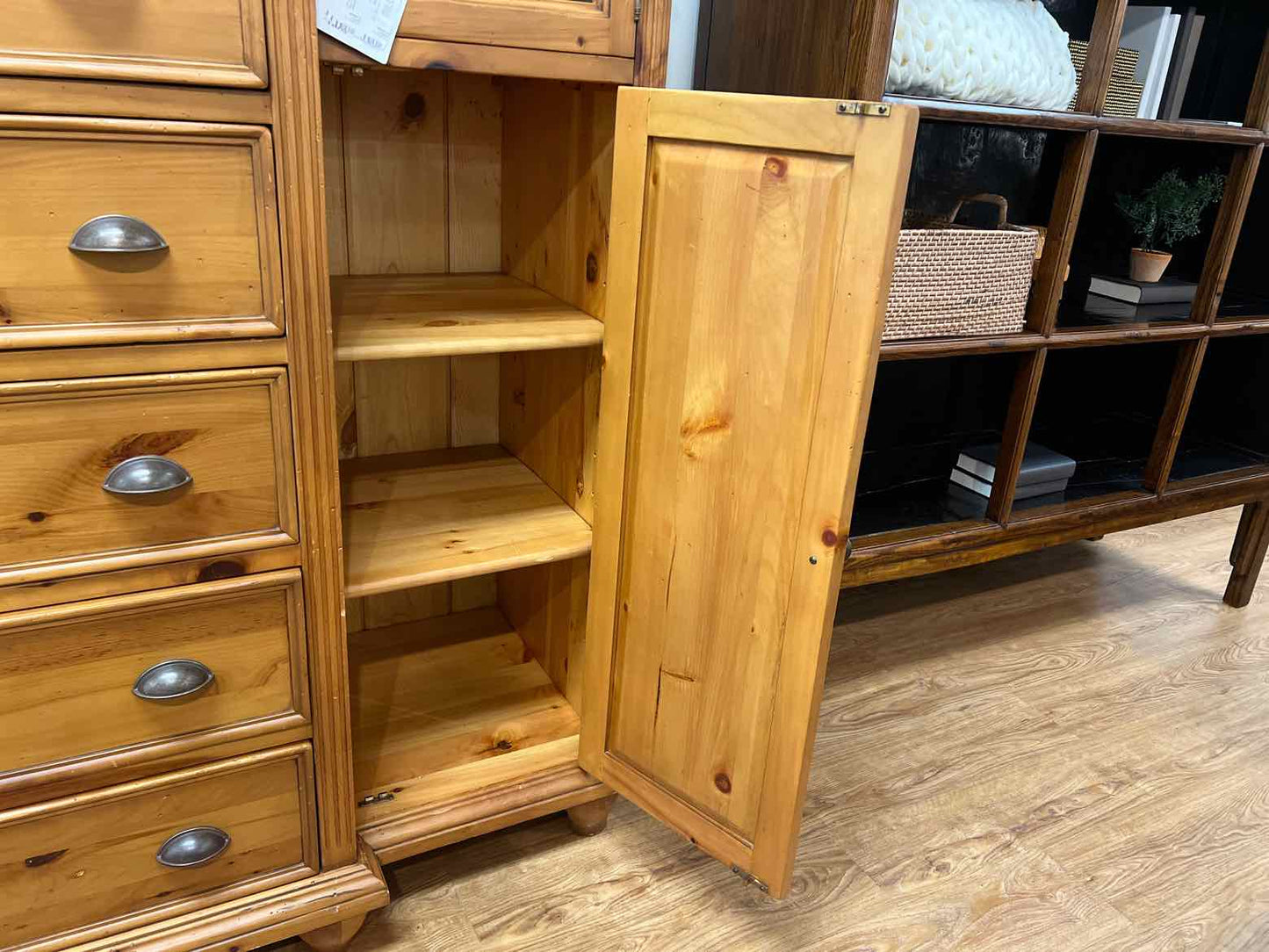 Pine Chest w/ Bookend Cabinets