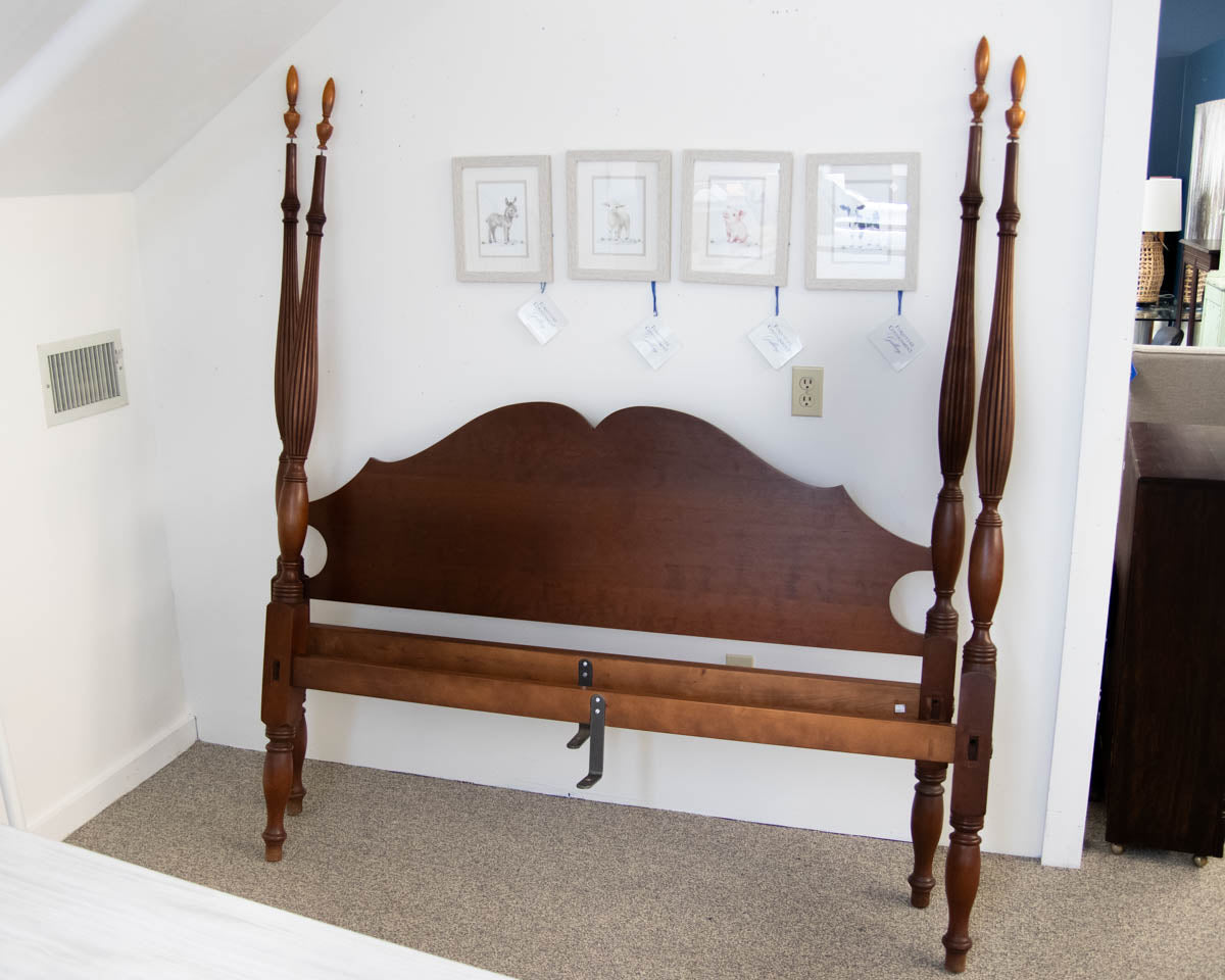 Eldred Wheeler Cherry 4 Post Canopy Queen Bed