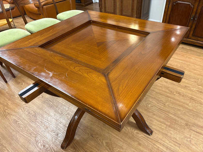 Italian Vintage Expanding Game Table w/ 4 Chairs