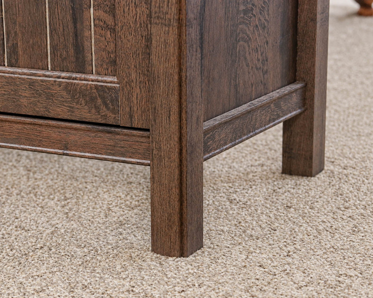 1 Drawer 2 Door Coffee Oak Finish Bookcase