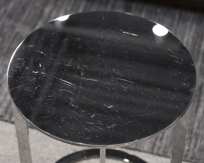 B&B Itailia Chrome Round Accent Table