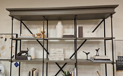 Restoration Hardware Parisian Cornice Triple Shelving Unit