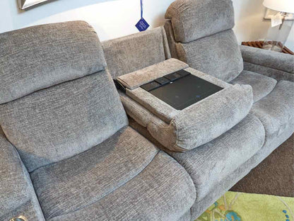 Power Recling Sofa in Grey Flex Micro Fiber