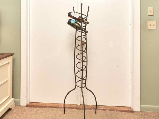 Black Steel 8 Wine Bottle Holder