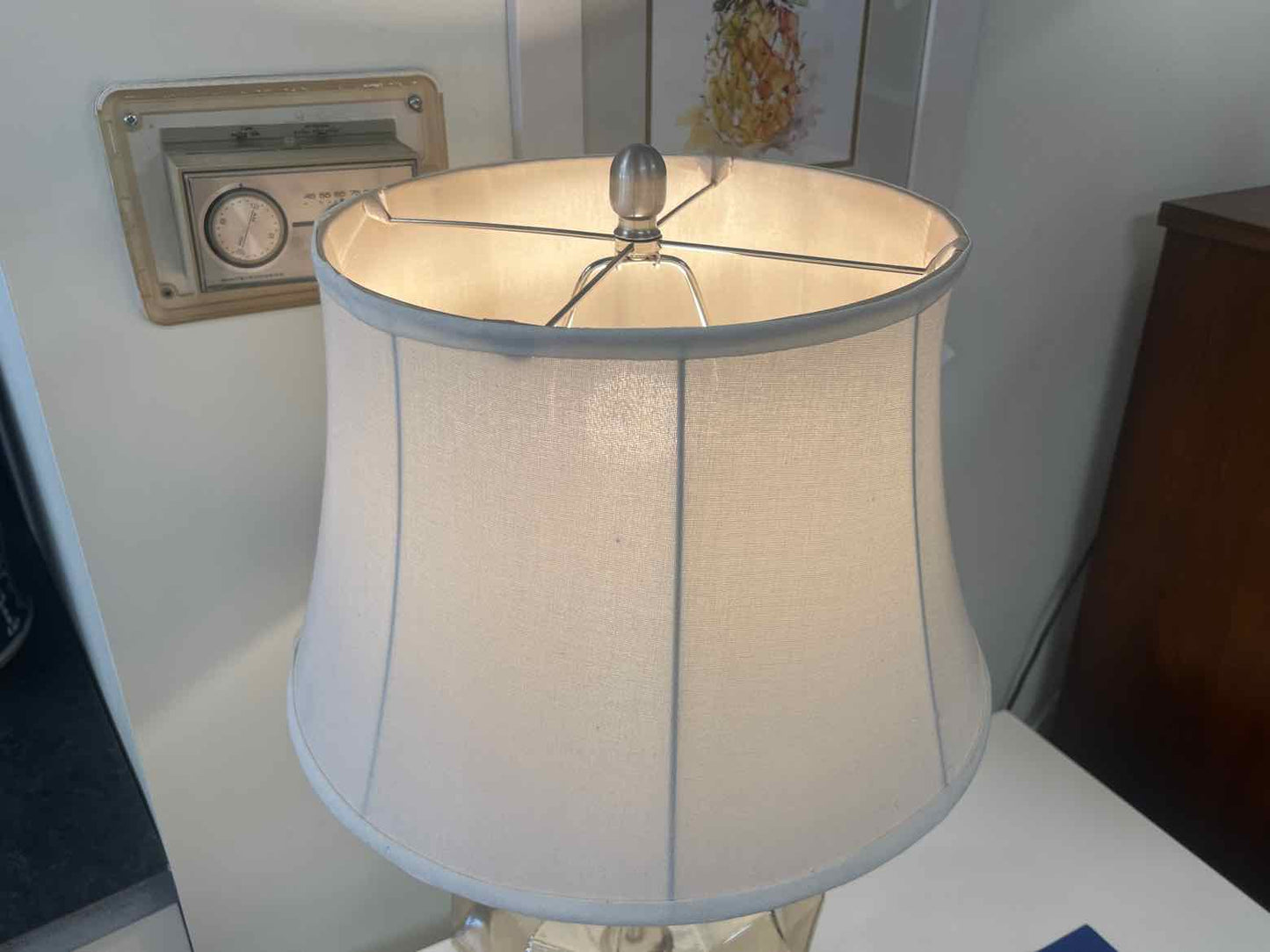 Silver and Glass Lamp
